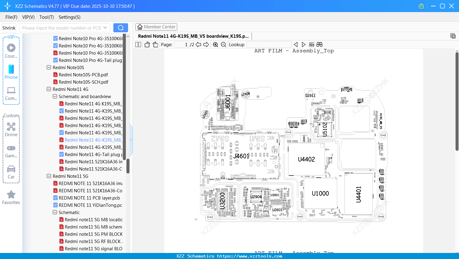 Xiaomi Redmi Note11 4G-K19S_MB_V5 Boardview_K19S